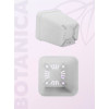 Горшок цветочный BOTANICA квадрат мягкий с поддоном (7x7x8см, белый)