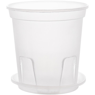 Горшок цветочный BOTANICA AirCone c поддоном (15х15см, прозрачный)
