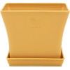 Горшок цветочный BOTANICA Block с поддоном (9.5x9.5x8см, оранжевый)
