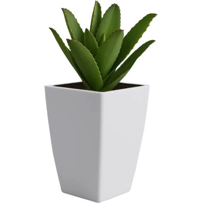 Кашпо BOTANICA Cactus высокое (15x24см, белый матовый)