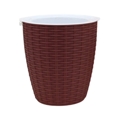 Кашпо BOTANICA автополив Rattan (11.5x11см, коричневый)