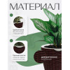 Кашпо BOTANICA автополив Rattan (18.3x17.5см, коричневый)