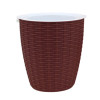 Кашпо BOTANICA автополив Rattan (18.3x17.5см, коричневый)