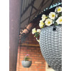 Кашпо BOTANICA Rattan подвесное с дренажной сеткой (26x16см, серый)