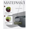 Кашпо BOTANICA Rattan подвесное с дренажной сеткой (26x16см, серый)