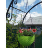Кашпо BOTANICA Rattan подвесное с дренажной сеткой (21x13.5см, зеленый)