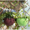 Кашпо BOTANICA Rattan подвесное с дренажной сеткой (26x16см, зеленый)