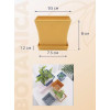 Горшок цветочный BOTANICA Block с поддоном (9.5x9.5x8см, оранжевый)