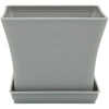 Горшок цветочный BOTANICA Block с поддоном (12x12х10см, серый)