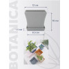 Горшок цветочный BOTANICA Block с поддоном (12x12х10см, серый)