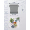 Горшок цветочный BOTANICA Block с поддоном (15x15x12.5см, серый)