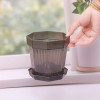 Горшок цветочный BOTANICA Glass с поддоном (12х12, серый)
