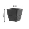 Горшок для кактусов и суккулентов Botanica Air (6x6см/0.15л, черный)