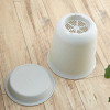 Горшок цветочный BOTANICA Cycle с поддоном (24.5x25см, белый мрамор)