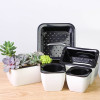 Кашпо BOTANICA автополив квадрат (16x16x8.5см, белый)