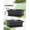 Горшок для бонсай и суккулентов Botanica с поддоном (16x12х6см/0.65л, коричневый)