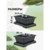 Горшок для бонсай и суккулентов Botanica с поддоном (28.5x21.5x8.5см/3.4л, коричневый)