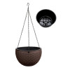 Кашпо подвесное с дренажной вставкой Botanica Rattan (26x16см, коричневый) Кашпо подвесное с дренажной вставкой Botanica Rattan (26x16см, коричневый)