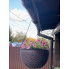 Кашпо подвесное с дренажной вставкой Botanica Rattan (26x16см, коричневый)