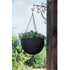 Кашпо BOTANICA Rattan подвесное с дренажной сеткой (26x16см, черный)