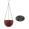 Кашпо BOTANICA Rattan подвесное с дренажной сеткой (21x13см, коричневый)