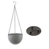 Кашпо BOTANICA Rattan подвесное с дренажной сеткой (26x16см, серый)