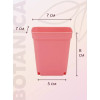 Горшок для растений Botanica квадрат мягкий (7x7x8см, розовый)