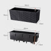 Ящик балконный Botanica Rattan с индикатором автополива (50x19x19см, коричневый)