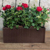 Ящик балконный Botanica Rattan с индикатором автополива (50x19x19см, коричневый)