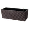 Ящик балконный Botanica Rattan с индикатором автополива (50x19x19см, коричневый) Ящик балконный Botanica Rattan с индикатором автополива (50x19x19см, коричневый)