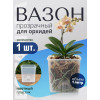 Горшок дренажный BOTANICA Clear квадратный (10.5см, прозрачный)