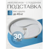 Подставка с поддоном на колесах Botanica круглая (33x9.5см, серый)