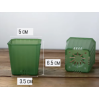 Горшок цветочный BOTANICA Compact квадратный (5х6.5cм, зеленый)