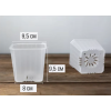 Горшок цветочный BOTANICA Compact квадратный (9.5х9.5см, прозрачный)