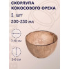 Скорлупа кокосового ореха круг 200-250мл, шлифованная